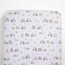 Cotton Jersey Fitted Sheet - Tractor Ride