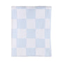 Knitted Chenille Blanket - Blue Check