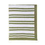 Knitted Chenille Blanket - Sage Stripes