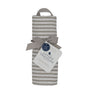 Cotton Muslin Swaddle - Grey Stripe