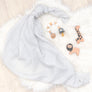 Cotton Muslin Swaddle - Grey Stripe