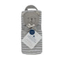 Cotton Muslin Swaddle Grey Stripe w/ Bentley Bear