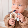 Silicone Wheel Teether Blue