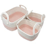 3PC Cotton Nursery Storage - Pink