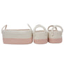 3PC Cotton Nursery Storage - Pink