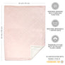 Jersey Blanket w/ Sherpa - Pink Metallic Hearts