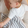 Best Baby Blankets | Chenille Baby Blanket - Grey Chevron | Living Textiles Co.