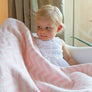 Chenille Big Kid Blanket - Pink Chevron