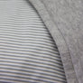 Quilted Comforter - Grey Marl + Grey Heathered Stripes