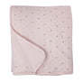 Quilted Comforter - Metallic Hearts + Solid Pink
