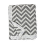 Muslin Jacquard Blanket - Grey Chevron