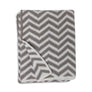 Chenille Baby Blanket - Grey Chevron