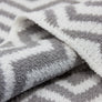 Chenille Baby Blanket - Grey Chevron