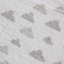 Muslin Crib Fitted Sheet - Grey Clouds