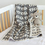 Muslin Jacquard Blanket - Grey Elephant