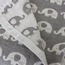 Muslin Jacquard Blanket - Grey Elephant