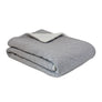Jersey Blanket w/ Sherpa - Grey Metallic Stars