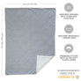 Jersey Blanket w/ Sherpa - Grey Metallic Stars