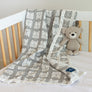 Muslin Jacquard Blanket - Grey Owl