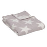 Chenille Baby Blanket - Grey Stars