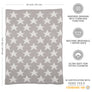 Chenille Baby Blanket - Grey Stars
