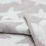 Chenille Baby Blanket - Grey Stars