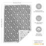 Muslin Jacquard Blanket - Grey Stars