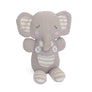 3pc Baby Set - Chevron Chenille Baby Blanket + Theodore Elephant Knitted Toy + Theodore Elephant Rattle