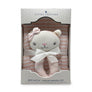 Pink Muslin Swaddle & Rattle Set - Ava Cat