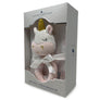 Pink Muslin Swaddle & Rattle Set - Kenzie Unicorn