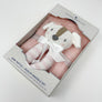 Pink Muslin Swaddle & Rattle Set - Ms. Rory Puppy