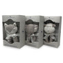 Grey Muslin Swaddle & Rattle Set - Theodore Elephant