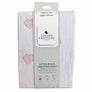 Muslin Crib Fitted Sheet - Pink Hearts
