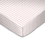 Muslin Crib Fitted Sheet - Pink Stripes
