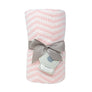 Chenille Big Kid Blanket - Pink Chevron
