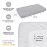 Muslin Crib Fitted Sheet - Grey