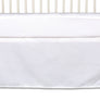 Crib Bed Skirt - White w/ Pom Pom Trim
