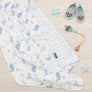 Muslin Stroller Blanket - Whale of a Time