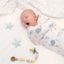 2pk Muslin Swaddle Blankets - Whale of a Time