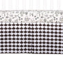 Crib Bed Skirt - Kayden Black Scallops