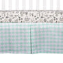 Crib Bed Skirt - Kayden Sea Glass Green Scallops