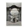 Grey Muslin Swaddle & Rattle Set - Joe Monkey