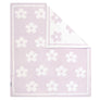 Chenille Baby Blanket - Purple Flower