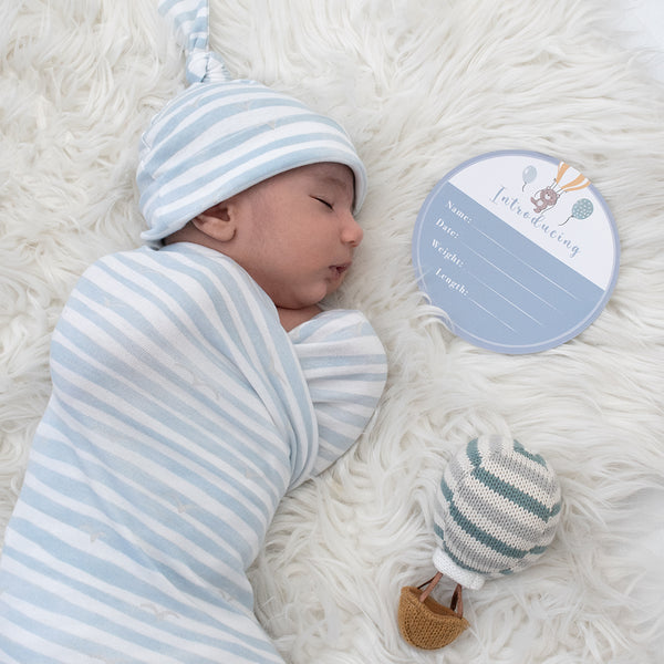 Hello World Gift Set - Blue Stripes