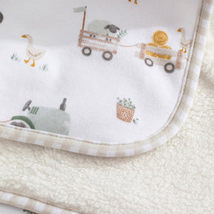 Jersey Sherpa Blanket - Tractor Ride