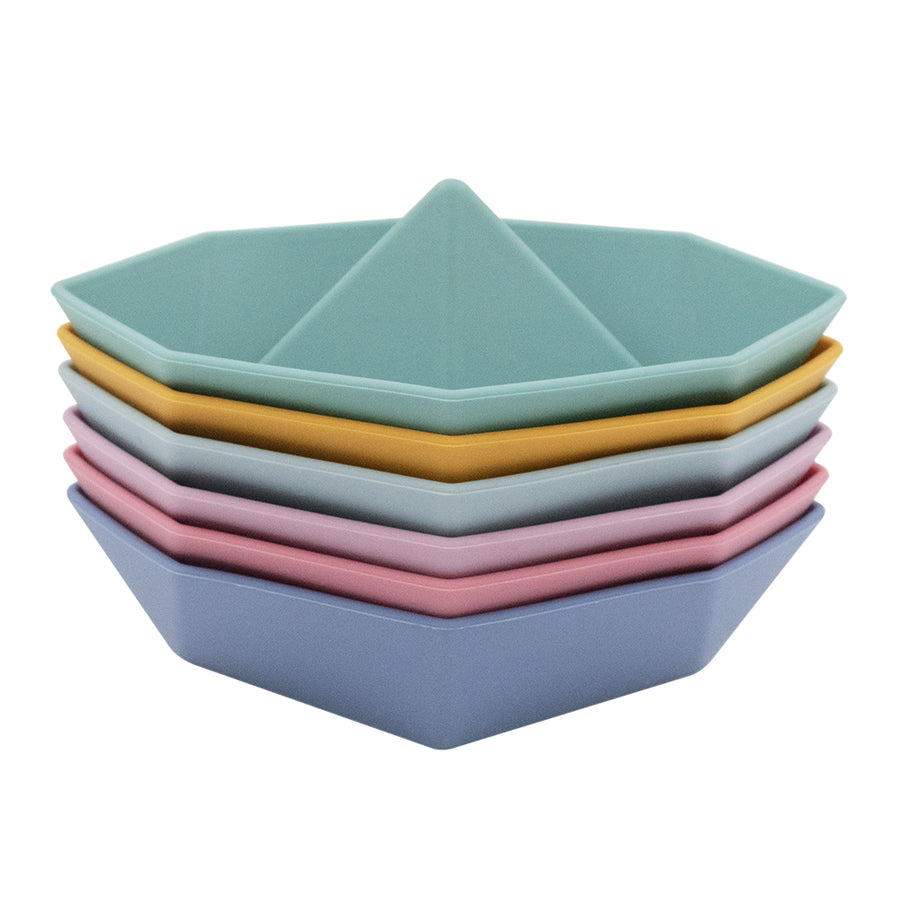 Silicone 6pk Origami Bath Boats