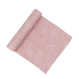 Cotton Muslin Swaddle Blanket - Pink Floral
