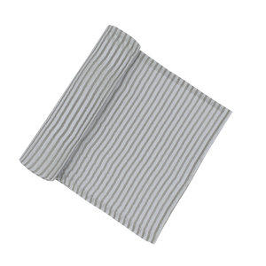 Cotton Muslin Swaddle - Grey Stripe