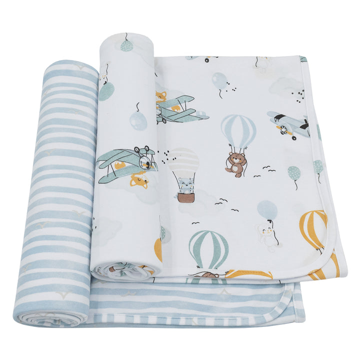 2PK Jersey Swaddle - Up And Up Away