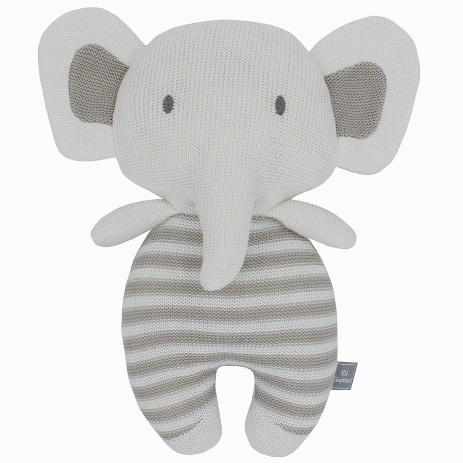 Cotton Knitted Toy - Eli Elephant